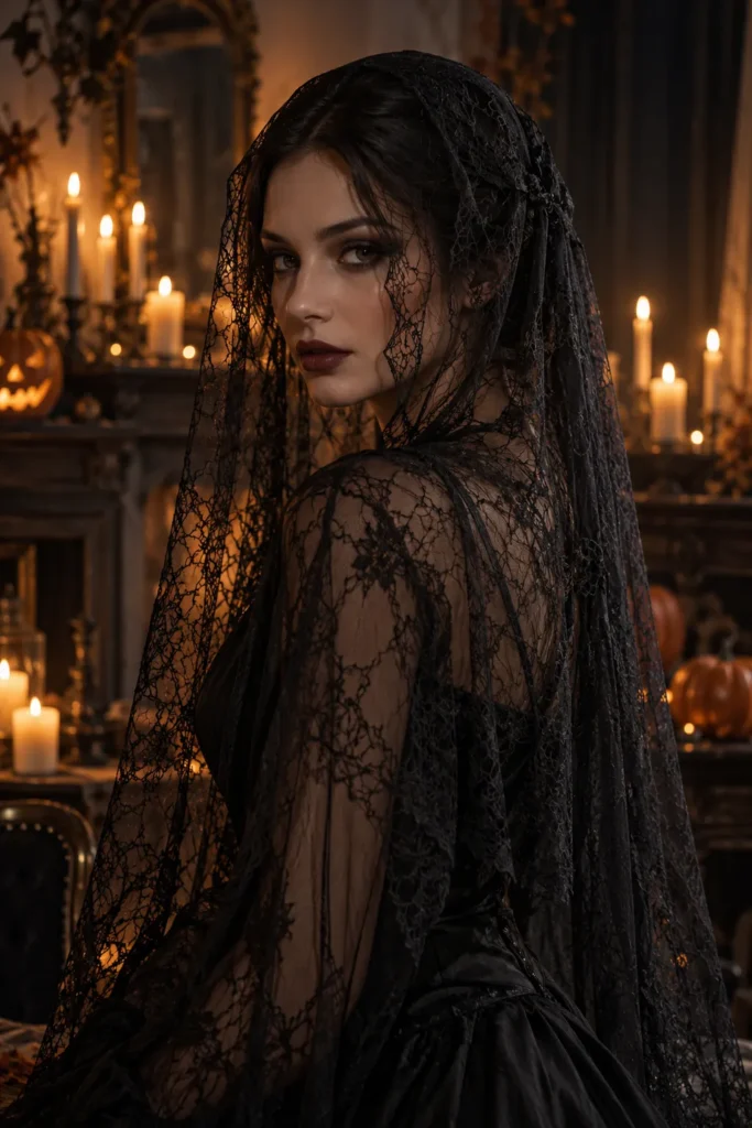 30. Cobweb Lace Veil