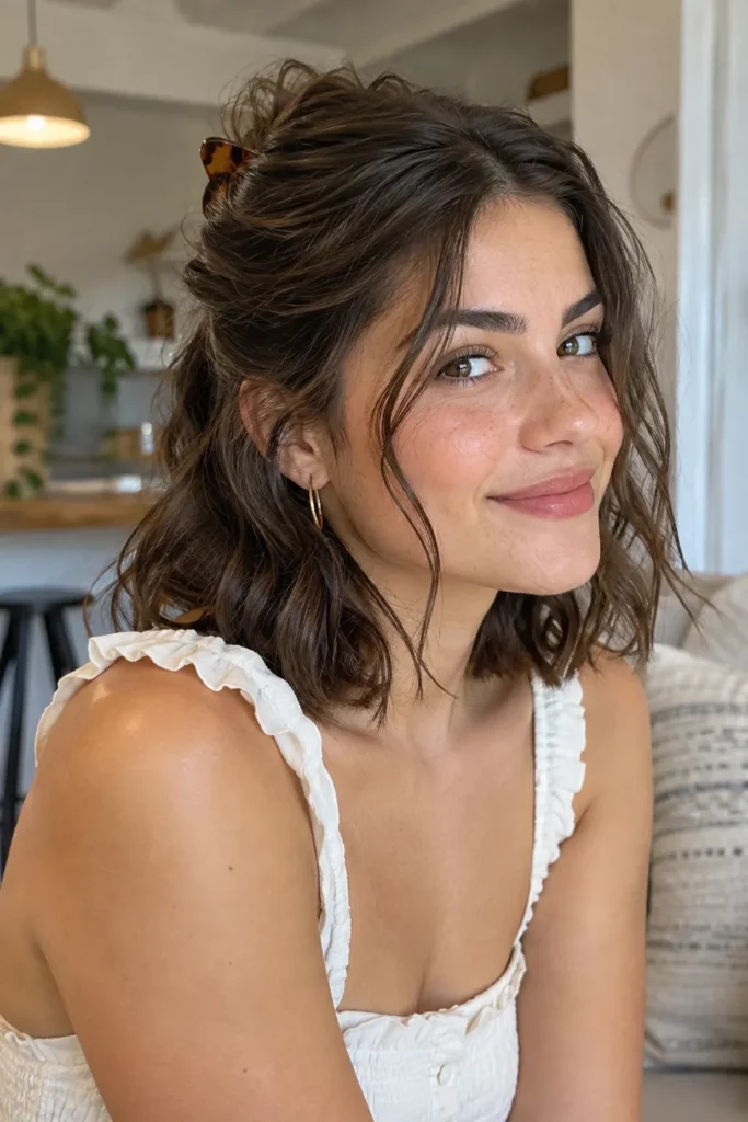8. Half Up Half Down Style