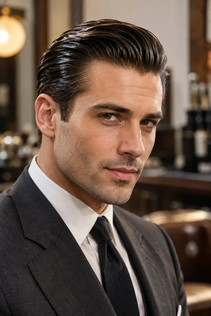 1. Classic Pomade Slick Slicked-Back Hairstyles