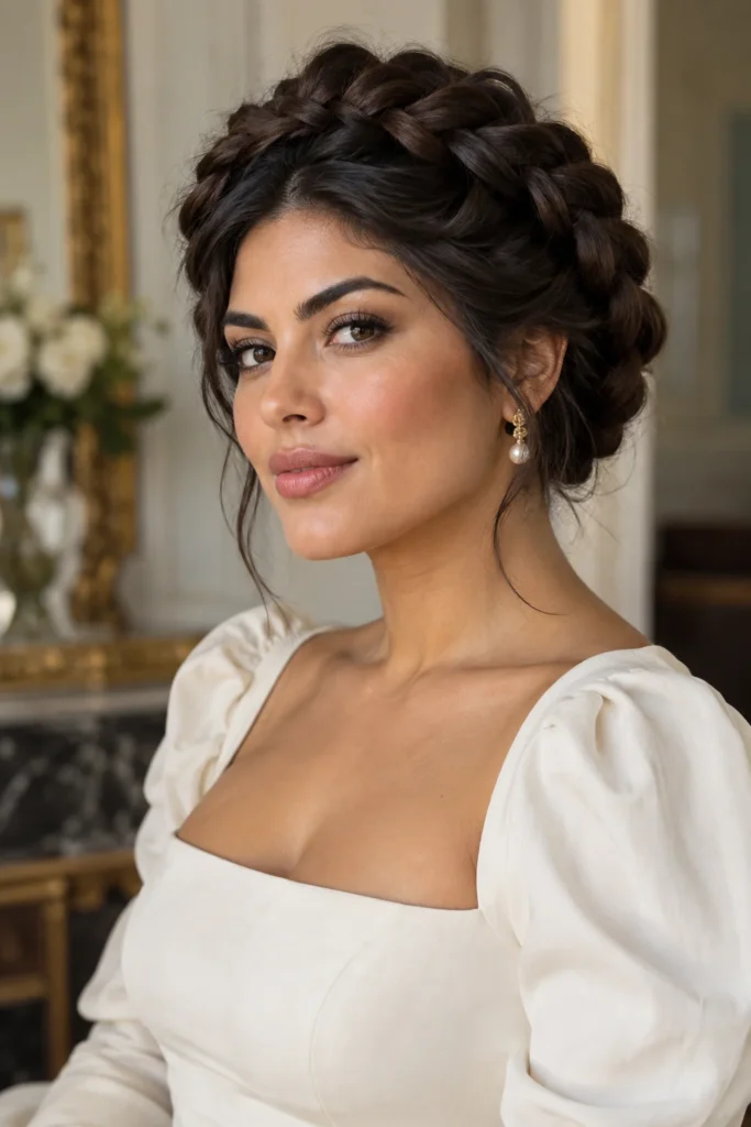 10. Halo Braid For Thick Hair