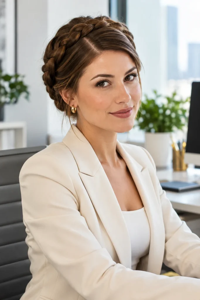 29. Office Ready Halo Braid