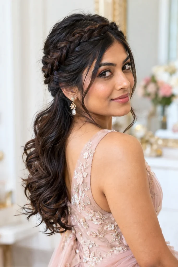 5. Halo Braid With Loose Ends