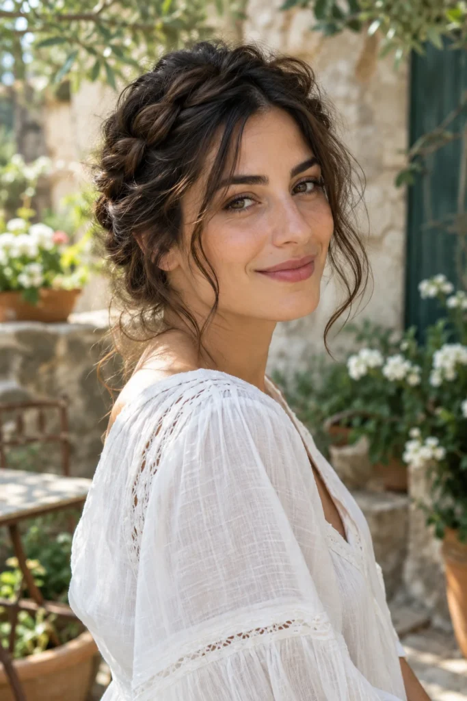 4. Messy Halo Braid