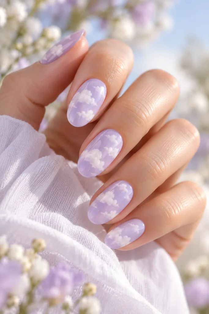 15. Cloud Nail Art