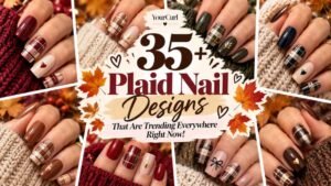 plaid nail designs