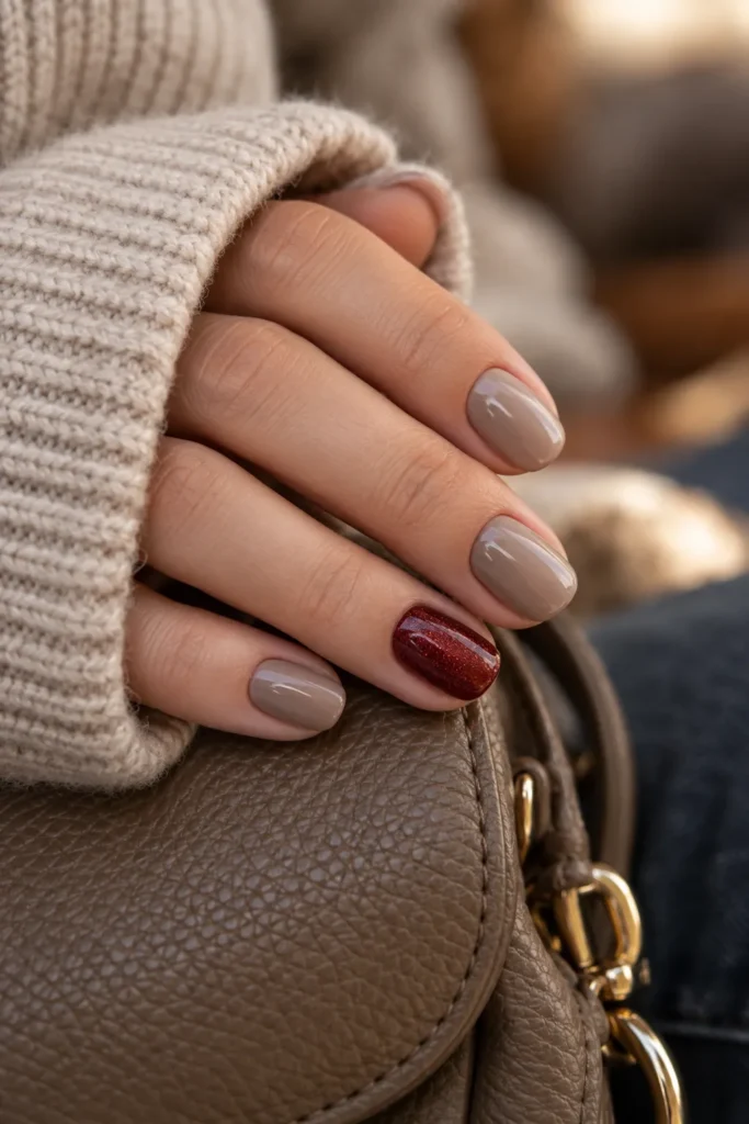 17. One Accent Nail