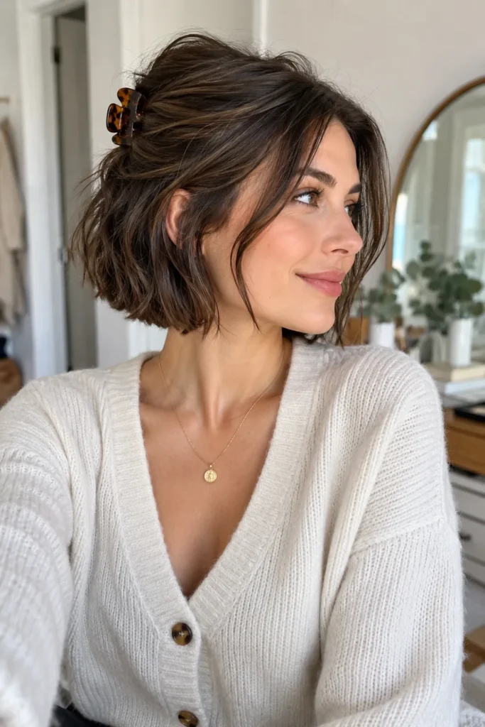 11. Half Up Clip Style