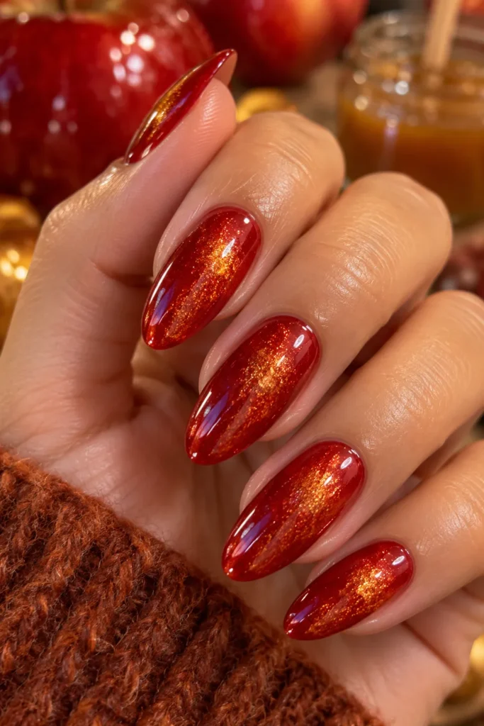 2. Caramel Apple Glaze October Nail Colors