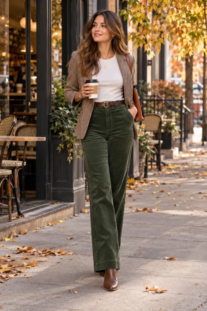 17. Corduroy Pants and Neat Tee