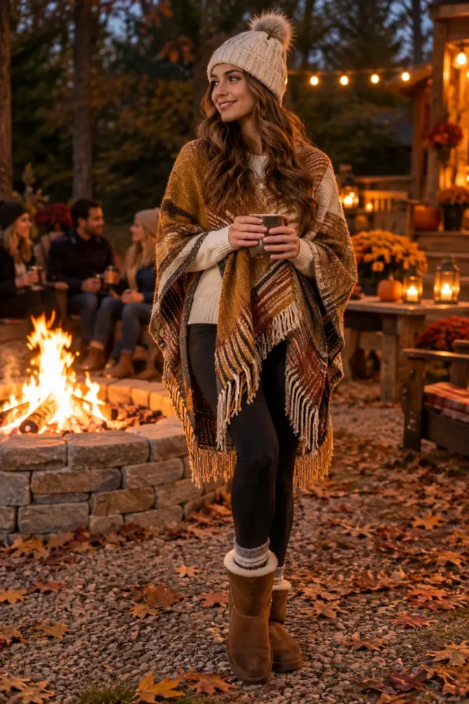 28. Bonfire Night Poncho Look