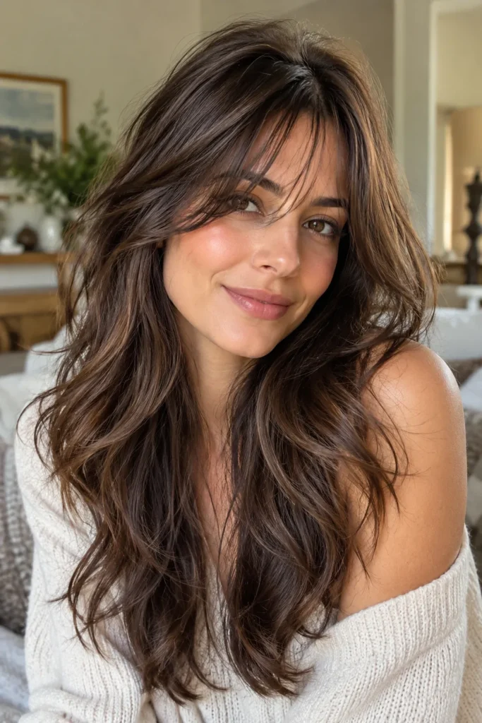 17. Wispy Bangs With Layers