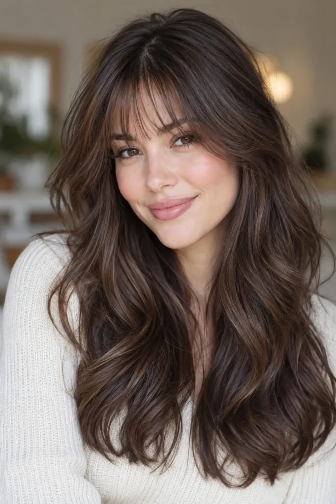 10. Wispy Bangs For Thick Hair