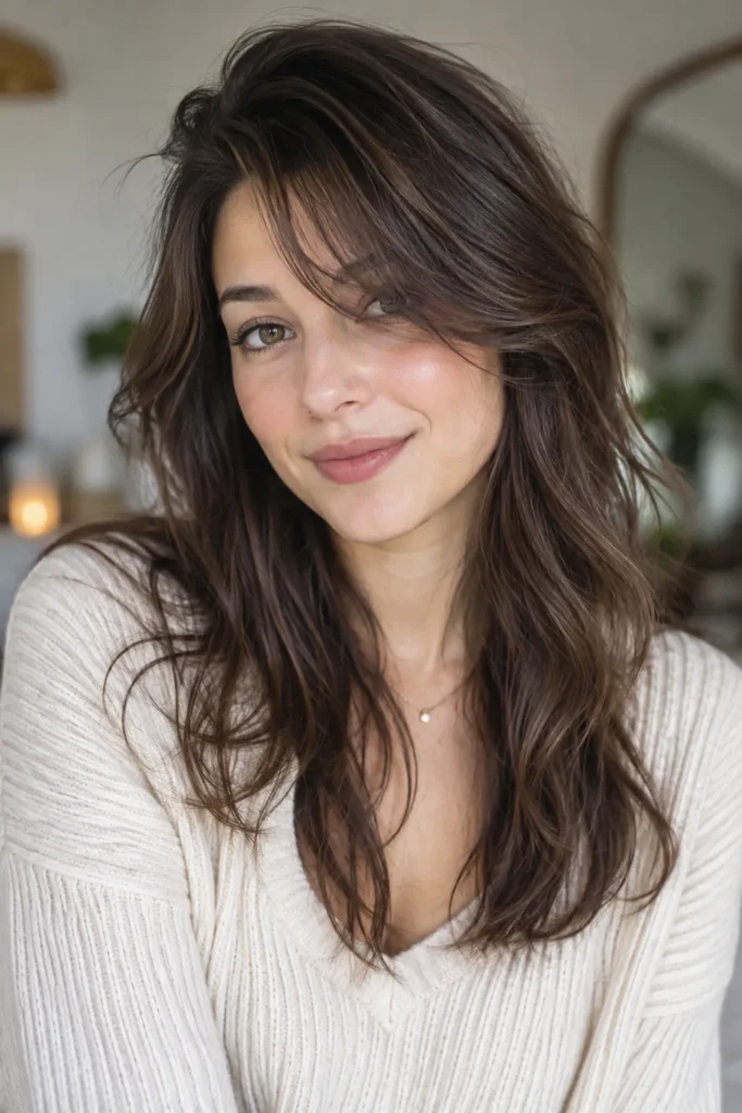 28. Wispy Bangs With Side Part