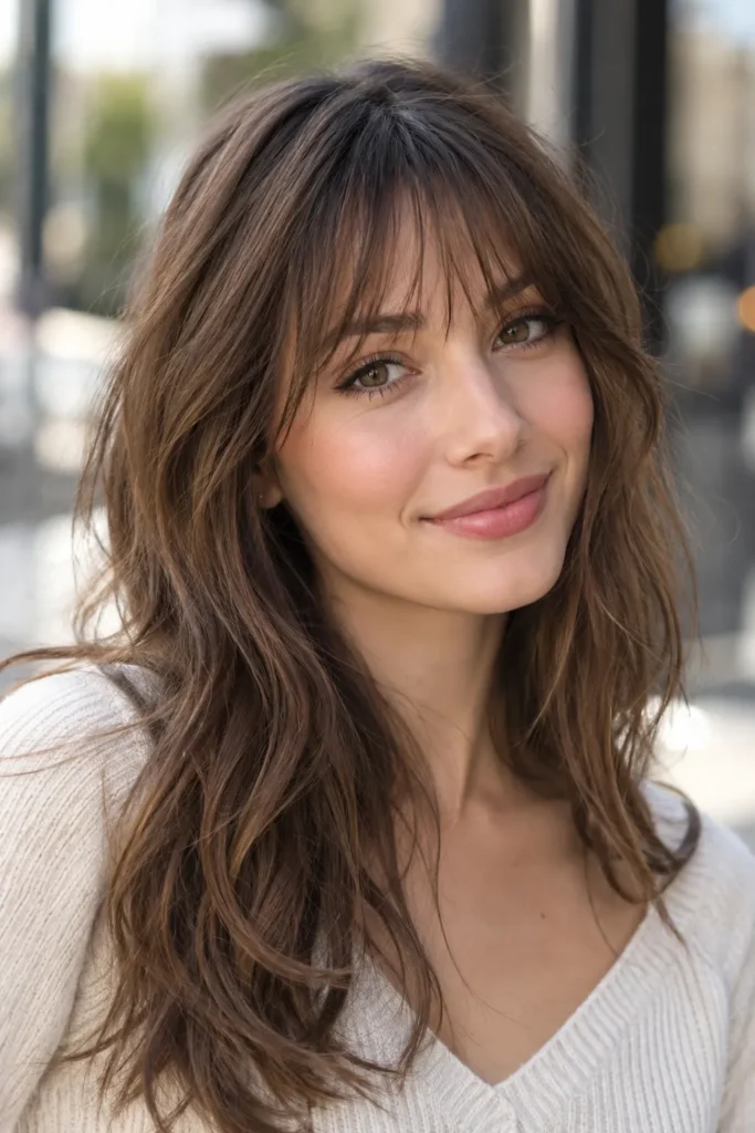 5. Wispy Bangs For Oval Face