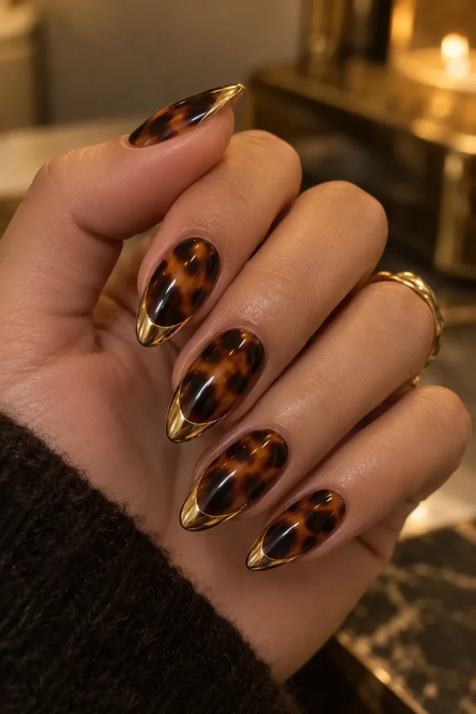 13. Gold Chrome Tips on Tortoise