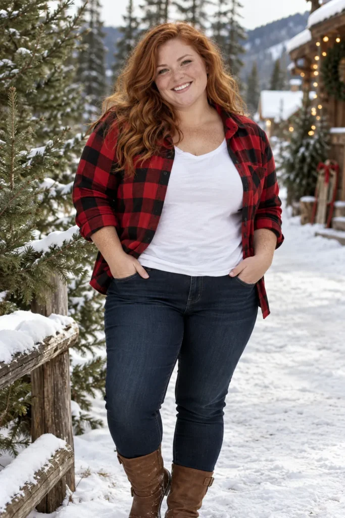 17. A Buffalo Check Shirt for Outdoor Photos