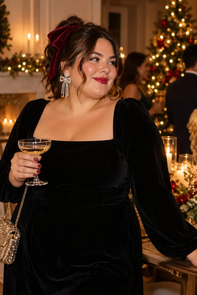 28. Sparkly Earrings and Sweet Hair Bows