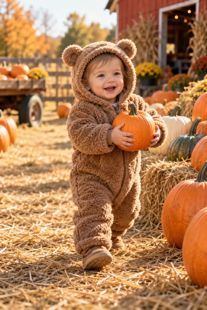 25. Fleece Bear Suit for Tiny Toddlers