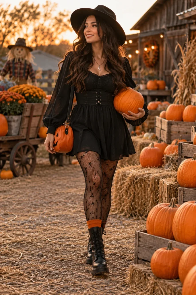 23. Black and Orange Witchy Touch