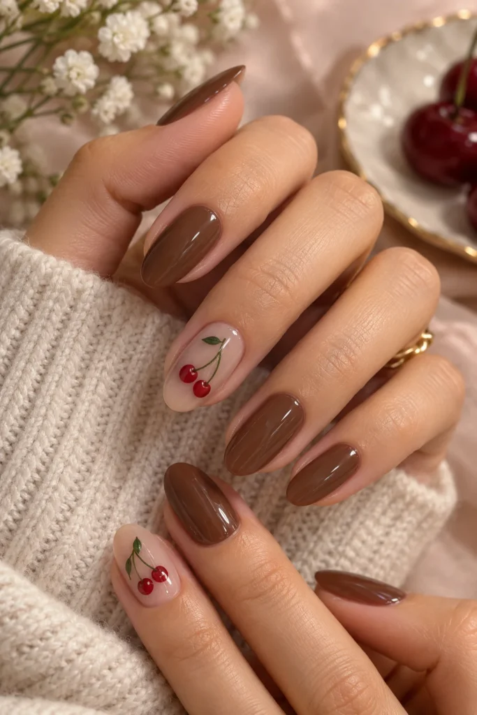 19. Hand-Painted Tiny Cherries