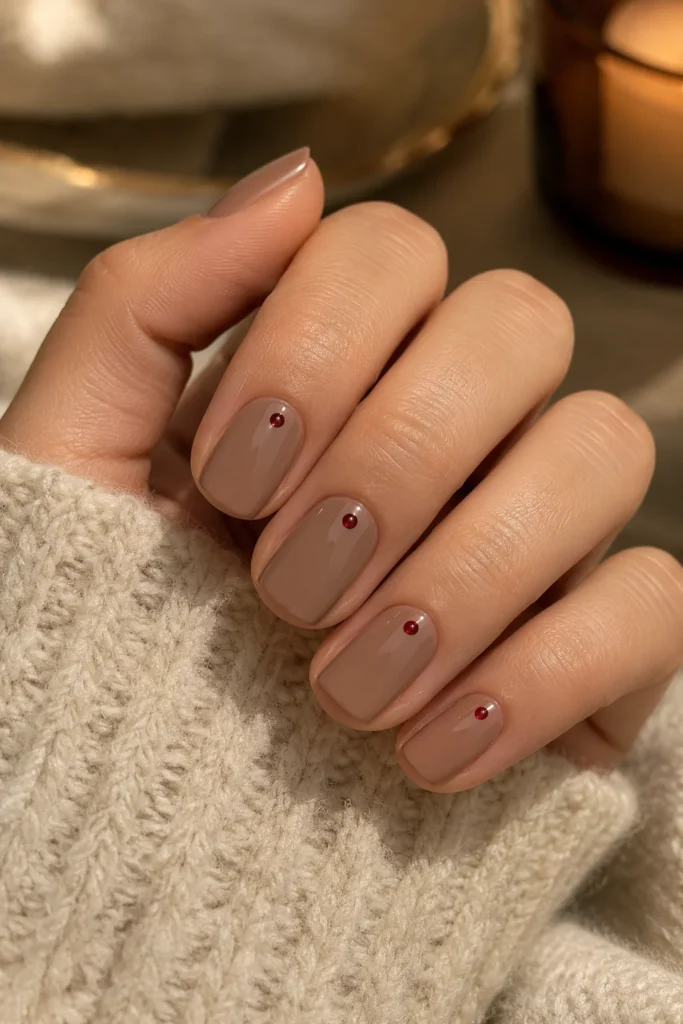 5. Cherry Dot on Mocha Nude