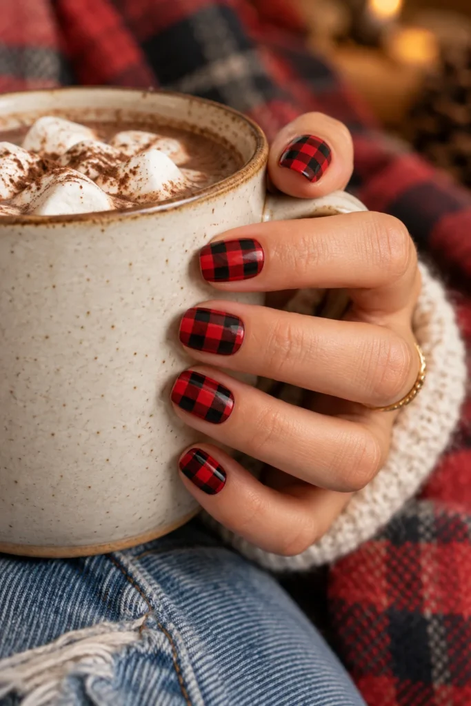1. Buffalo Plaid Red and Black