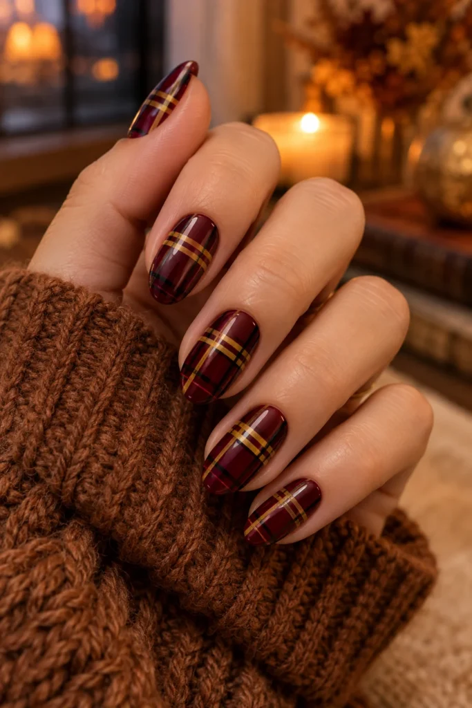 10. Maroon and Mustard Plaid