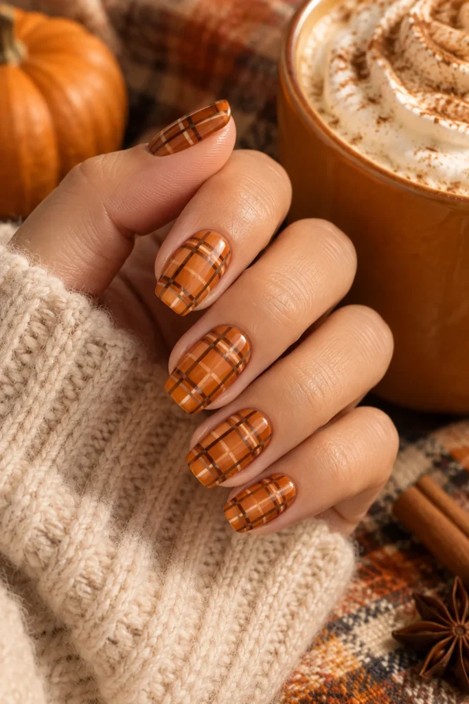 7. Pumpkin Spice Plaid