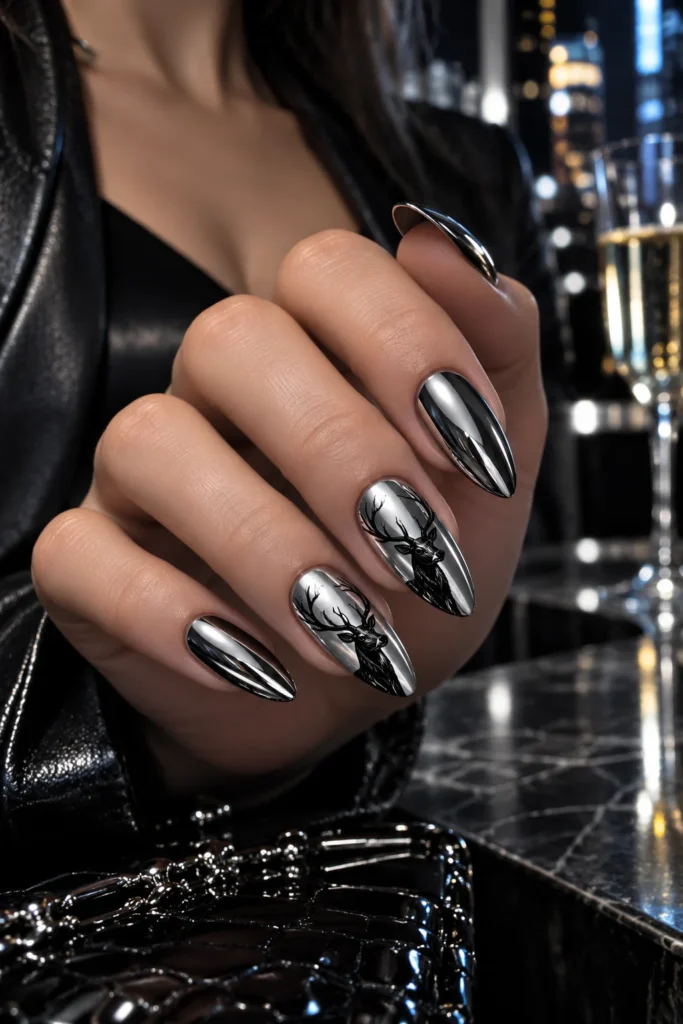 26. Chrome Mirror Stag