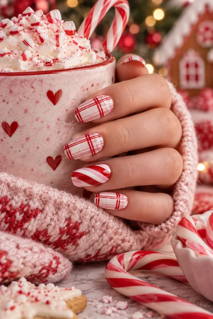14. Candy Cane Plaid
