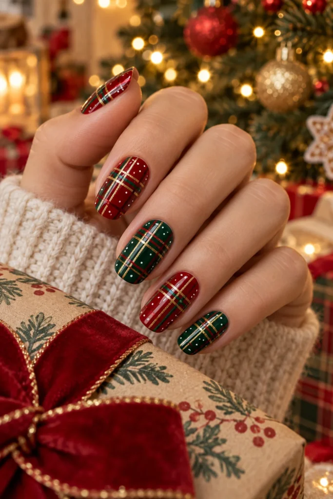 13. Classic Red and Green Christmas Plaid