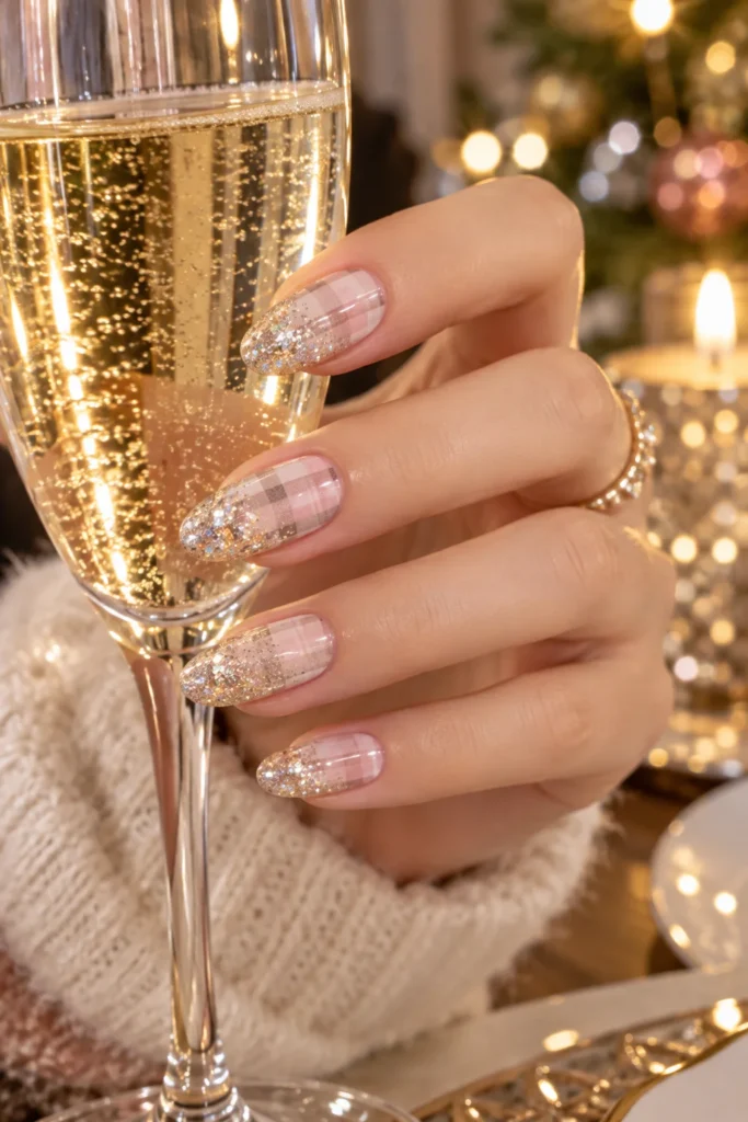 26. Glitter Gradient Plaid