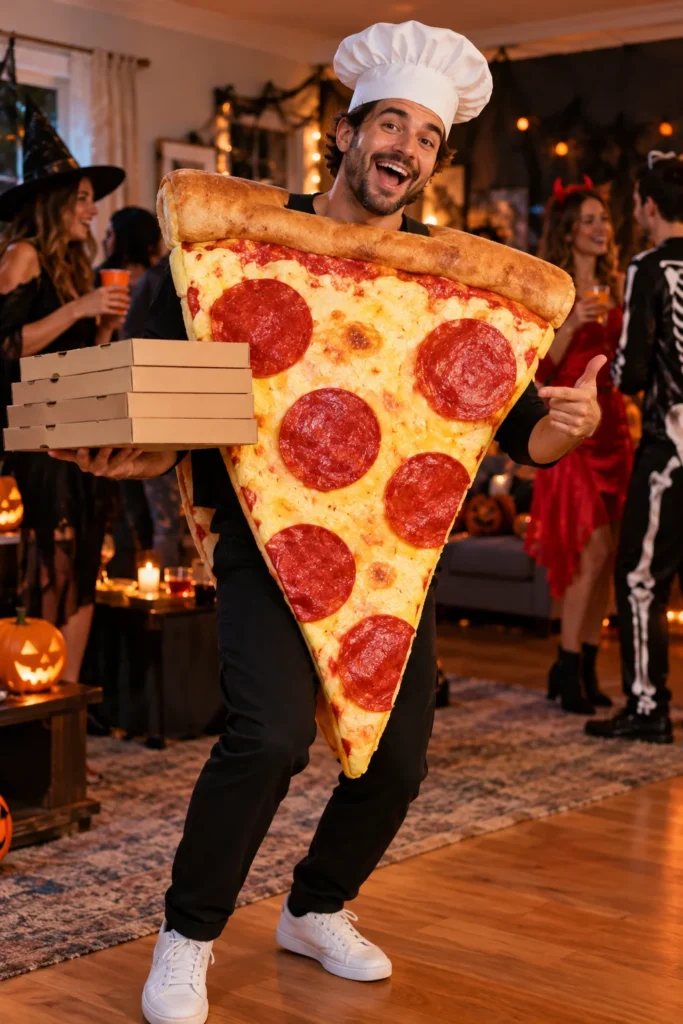 7. Walking Pizza Slice Delivery