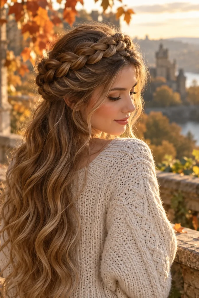 2. Loose Dutch Braid Crown