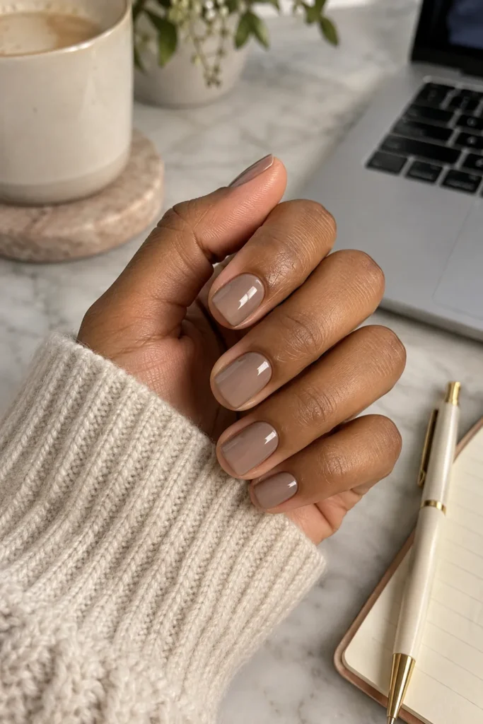 2. Short Square Softness for Busy Hands