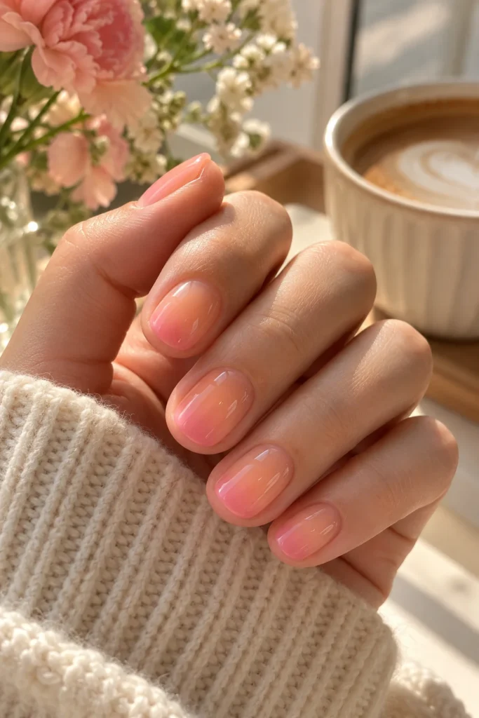 10. Peach Blush Sunrise Tip