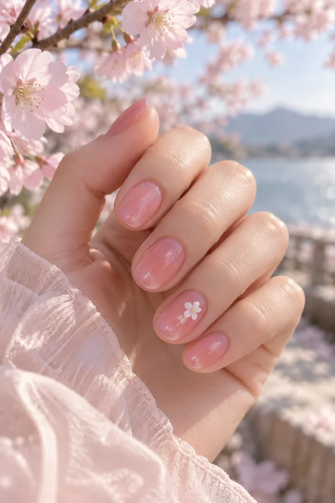 12. Cherry Blossom Sheer Pink with Tiny Flowers