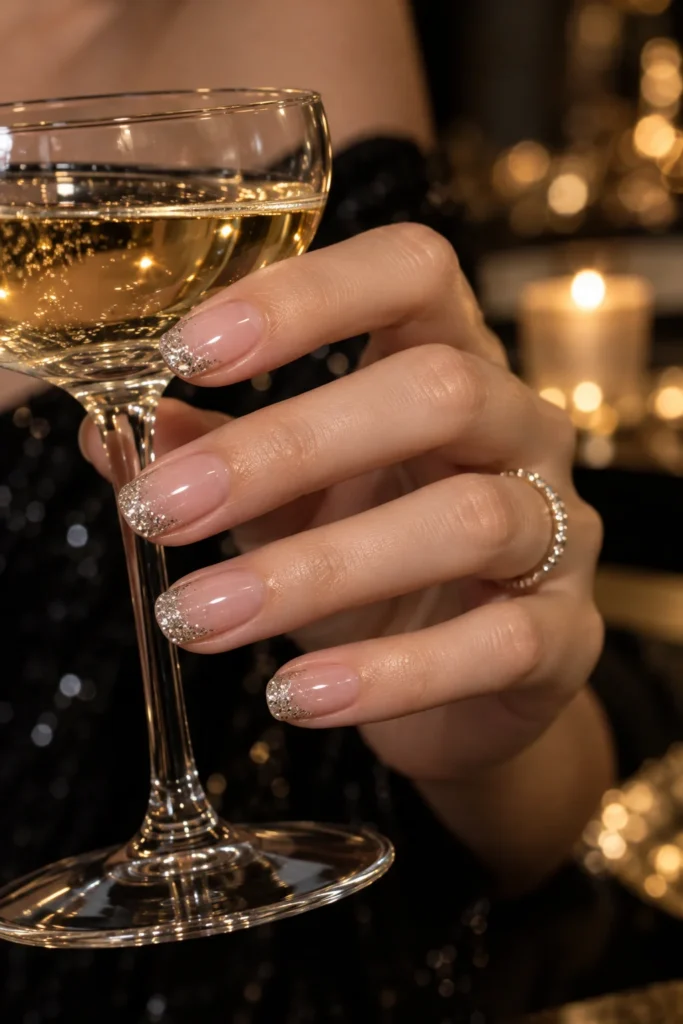 30. Midnight Glitter Tips to End the Night