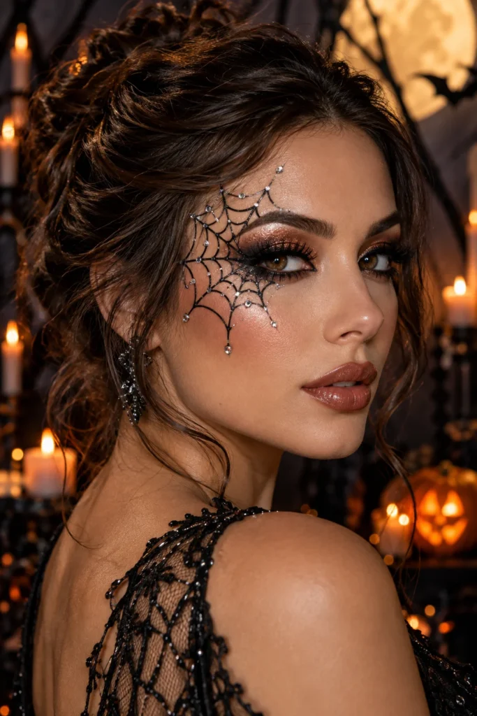 27. Rhinestone Spider Web